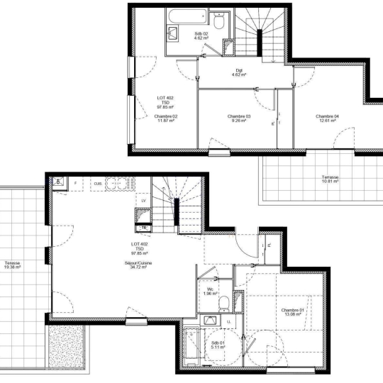  Annonces LYON 8EME : Appartement | LYON (69008) | 98 m2 | 554 000 € 